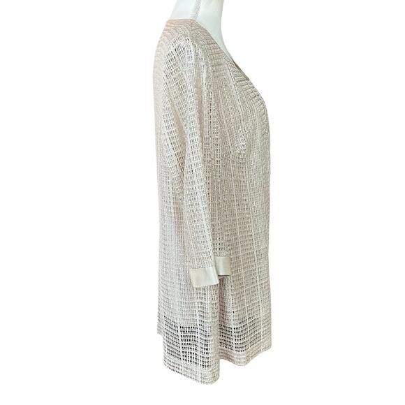 R&M Richards Evening Top Sze 22 WP Shimmery Cream Sheer Lined Classic Eventwear - Picture 4 of 13